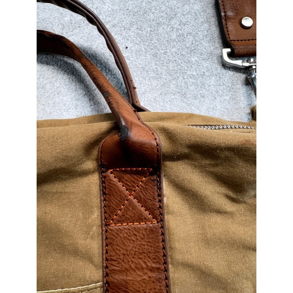 Field & Stream Vintage Collection Canvas Leather Duffel Weekender Travel Bag